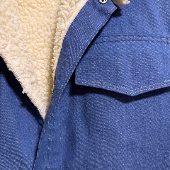 Vintage Blue Sherpa-Lined Vest - Picture 2 of 6